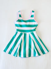 Tennis Dress - Sea Green Stripe (Size Down)